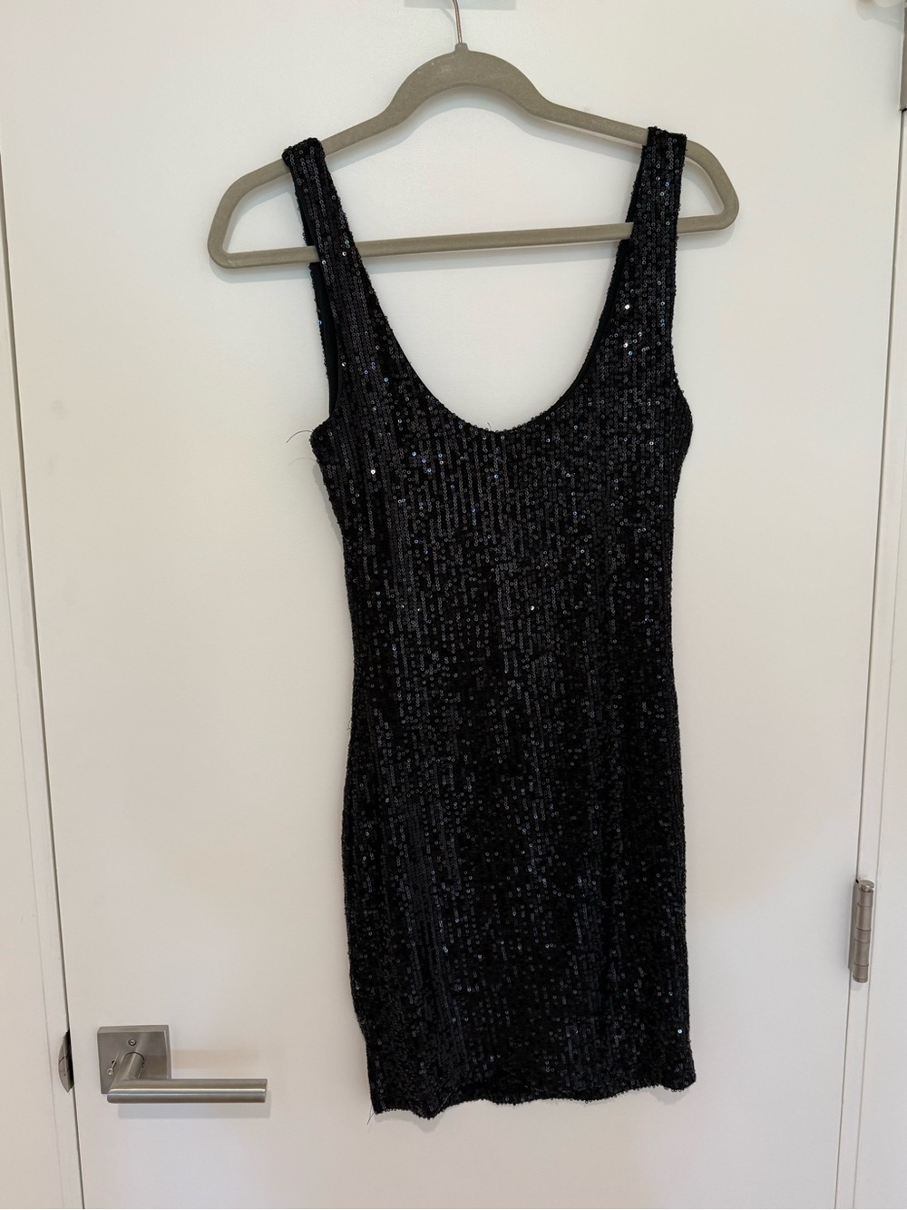 Fashion Nova Black Sequin Tank Mini Dress